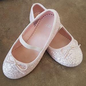 H&M pink glitter ballet flats